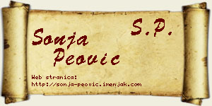 Sonja Peović vizit kartica
